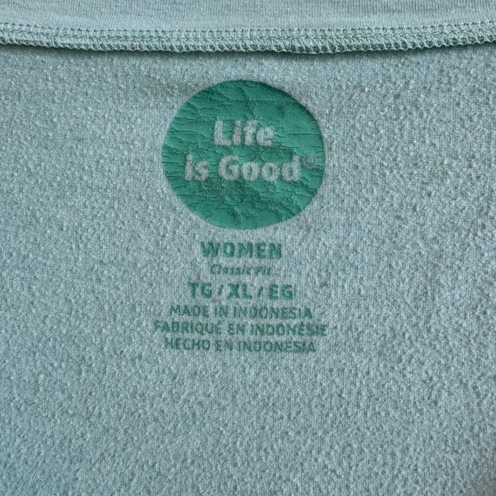 Life is Good Womens Hummingbird Sunburst Graphic L/S T-shirt Mint Green - Picture 4 of 5